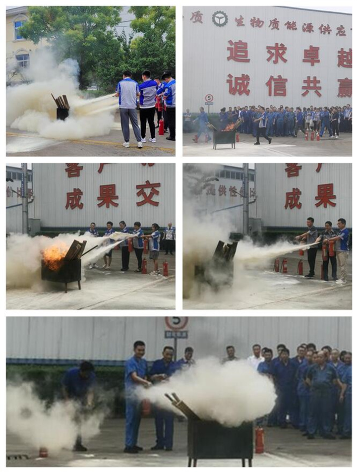 隨后，集團(tuán)消防安全員為廣大職工講解滅火器和消防水槍的使用方法，并現(xiàn)場(chǎng)演示。廣大員工積極參與到教學(xué)演練當(dāng)中，進(jìn)一步鞏固消防培訓(xùn)知識(shí)。